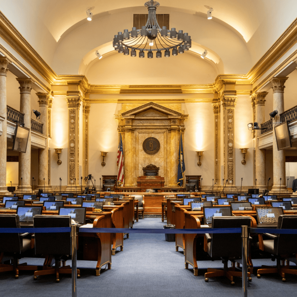 Interior space of a state government builders for policymakers to meet